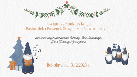 Powiatowy Konkurs Kolęd, Pastorałek i Piosenek Świąteczno-Noworocznych