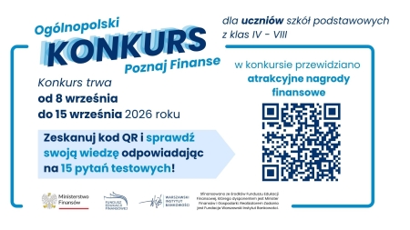 TEST WIEDZY dla uczniów klas IV-VIII - Poznaj Finanse